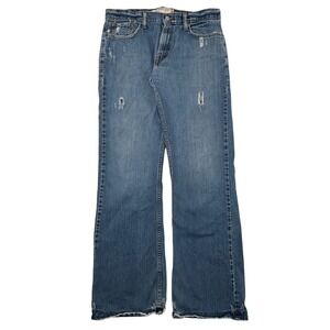 Levi 527 Low Bootcut Jeans 34x34 Blue Distressed Mens